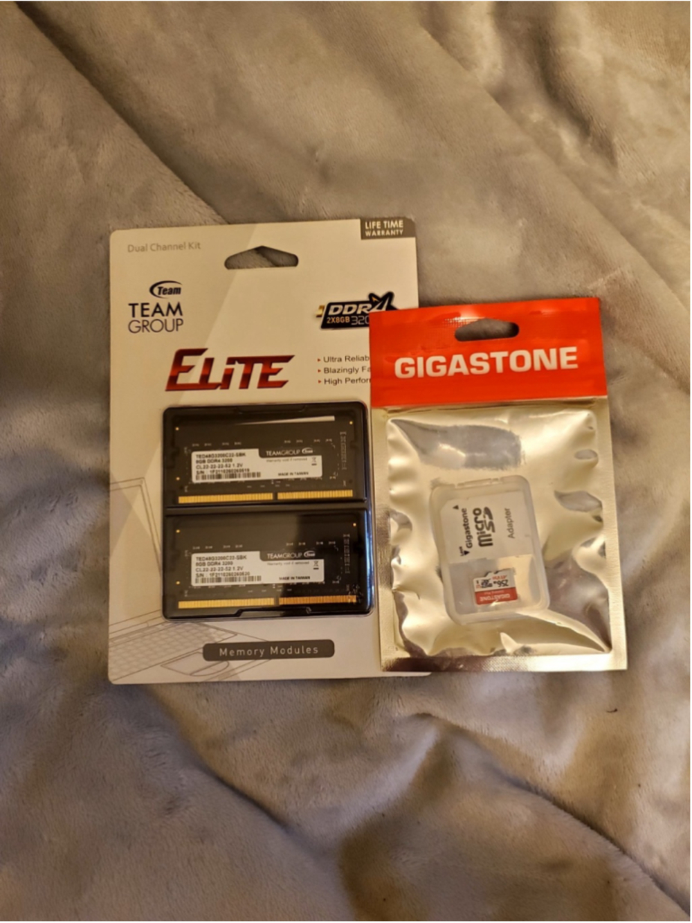 GIGASTONE Gaming Plus MicroSD Card 256GB & TEAMGROUP Elite 16GB 2 8GB Ram Memory